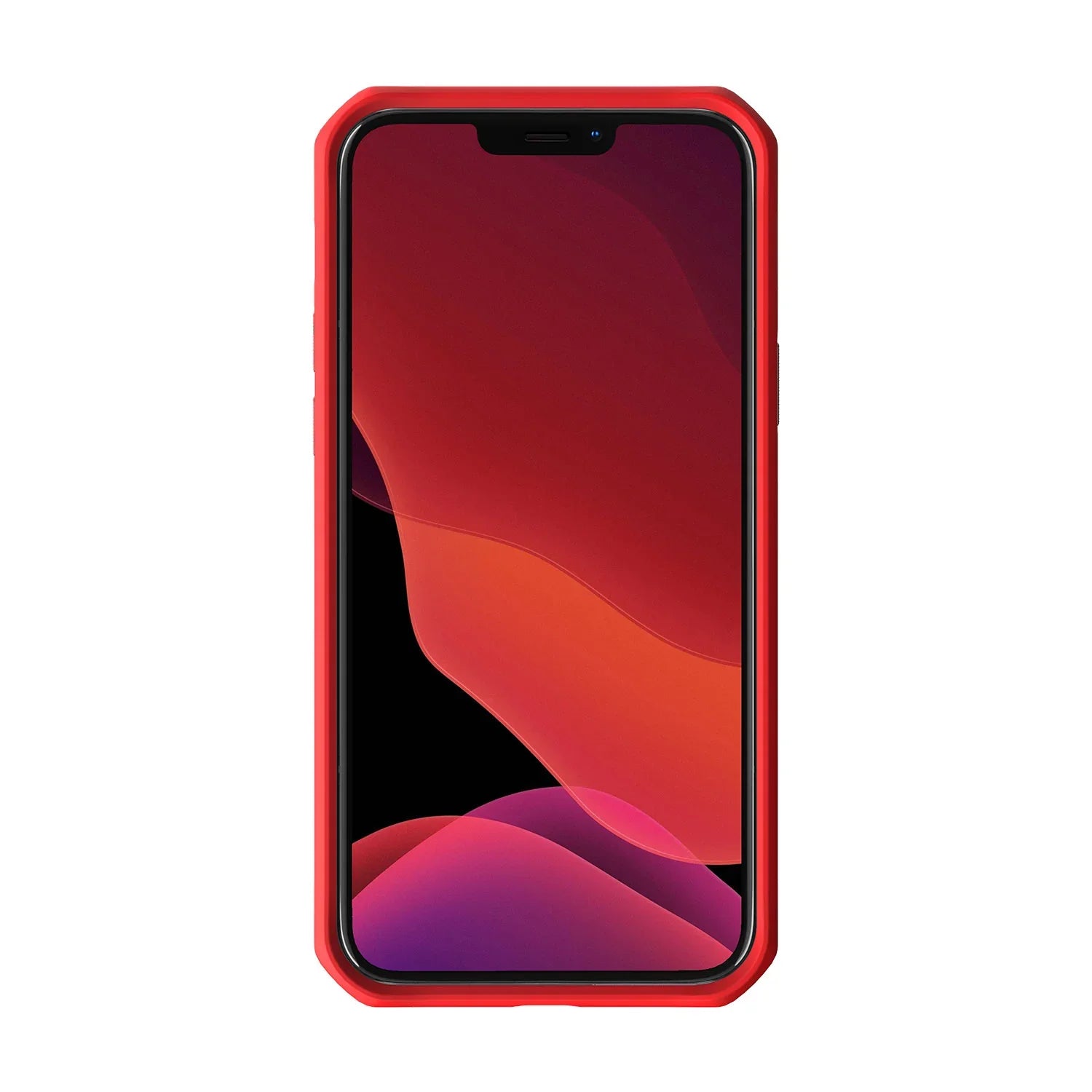 Itskins Hybrid Tek iPhone 12 Pro Max Case - Red And Transparent - Tashqila Itskins Hybrid Tek iPhone 12 Pro Max Case - Red And Transparent - Tashqila